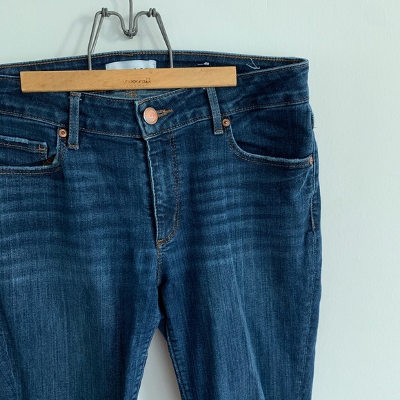 Ann Taylor Loft - Skinny Crop Dark Wash Jeans - Picture 2 of 7